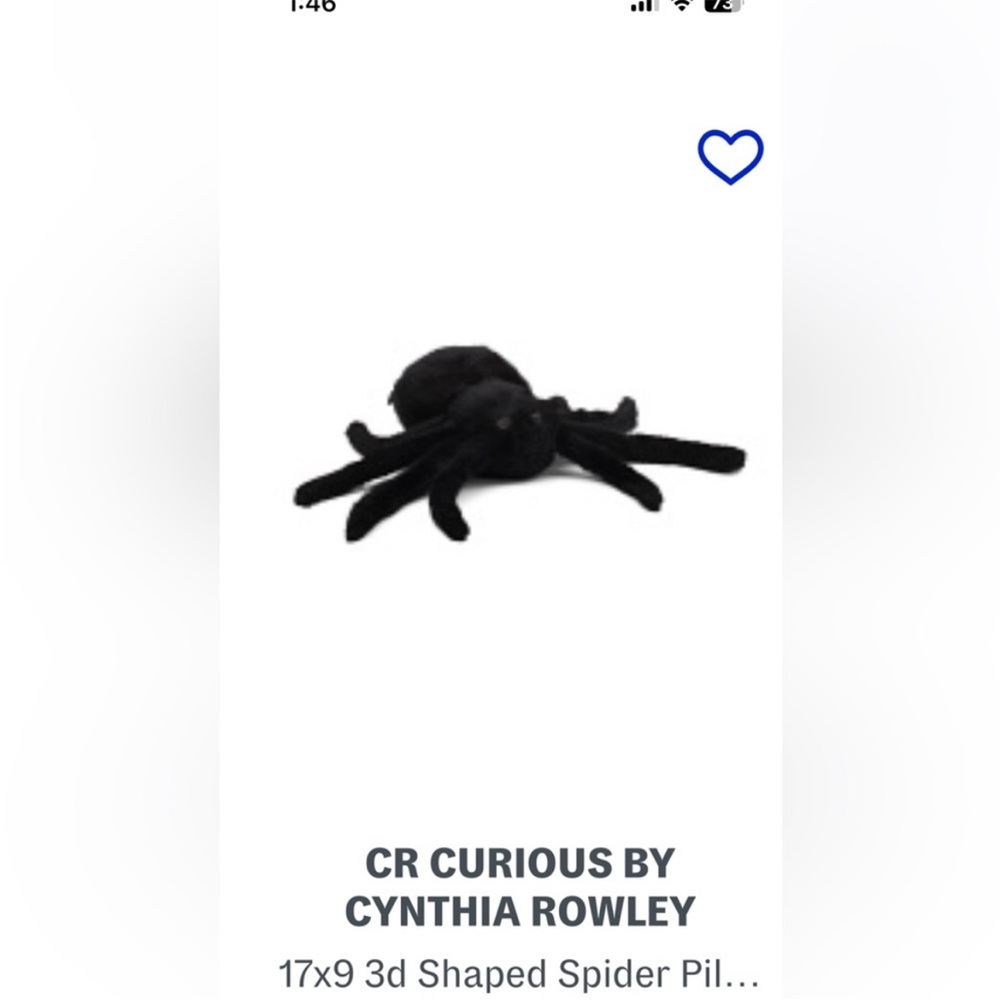 Spider pillow decoration